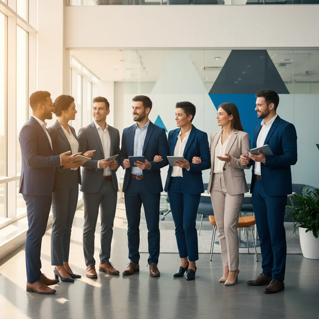 Diverse group of entrepreneurs and small business owners standing together